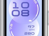 Умные часы HUAWEI Band 11 серебристые, с фиолетовым ремешком