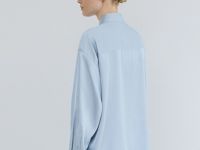 Блузка из сатина, Голубой