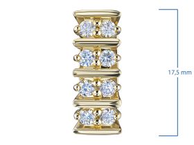 Классическая подвеска из желтого золота э0312пд03210004_white