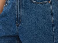 Прямые шорты со средней посадкой, Синий