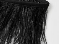 Колье из натуральных перьев, Черный