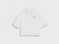 Поло оверсайз для девочек, Белый