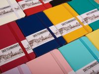 Блокнот для зарисовок Sketchmarker 12*12 cм 80 л 140 г, твердая обложка Фуксия