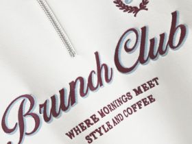 Толстовка с принтом и воротником на молнии, Бежевый