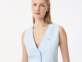 Женская облегающая жилетка Lacoste из смеси льна