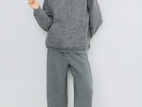 Широкие брюки с лампасами, Серый