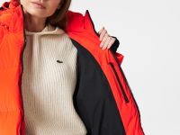 Женское стеганая куртка-пуховик Lacoste с капюшоном