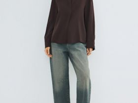 Блузка из модала, Коричневый