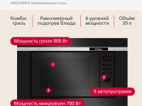 Встраиваемая микроволновая печь Hansa AMG20BFH