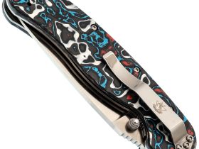 Складной нож Steelclaw Крыса Limited Edition 1 Red, сталь M390, рукоять карбон