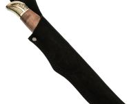 Финка НКВД, дамаск, стабилизированная коричневая карельская береза