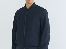 Бомбер на молнии, Синий