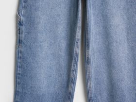 Объёмные джинсы Baggy для девочек, Голубой