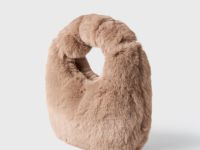Коричневая меховая сумка Глория Джинс