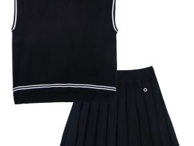 Комплект трикотажный для девочек: кардиган, юбка