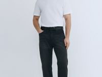 Утеплённые прямые джинсы, Серый