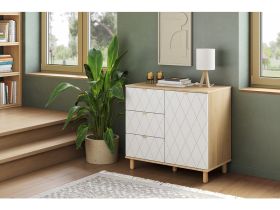 Тумба Теджонс 93x85 Ромб Белый