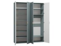 Распашной шкаф Луми 4-181x242 Серо-зеленый