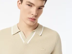 Мужское вязаное поло Lacoste из вискозы
