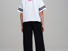 Комплект трикотажный для девочек: фуфайка (футболка), брюки (легинсы)