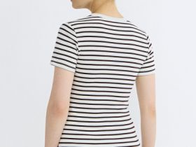 Футболка в рубчик, Коричневый