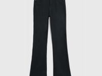 Расклёшенные утеплённые джинсы, Черный