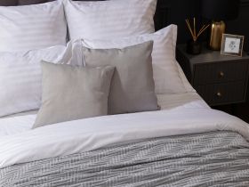 Постельное белье Белый, страйп-сатин 921987