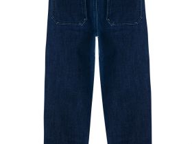 Брюки текстильные джинсовые утепленные флисом для девочек