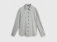 Рубашка из искусственной замши, Серый