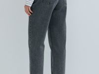 Джинсы Mom с высокой посадкой, Серый