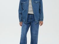 Джинсовая куртка на молнии