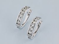 Серьги из белого золота с бриллиантами э0901сг08183900