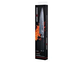 Нож кухонный Шеф Samura DAMASCUS - SD-0085, сталь V-Gold 10 и дамаск, рукоять стеклотекстолит G10, 200 мм