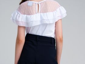 Фуфайка трикотажная для девочек (футболка)