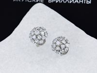 Пусеты из белого золота с бриллиантами э0901пс07130700