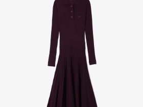 Женское шерстяное платье Lacoste с длинными рукавами
