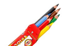 Набор карандашей цветных Koh-I-Noor "Triocolor" 6 цв трёхгранные д 5,6 дл 175 мм карт уп