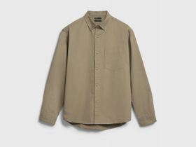 Рубашка из твила с карманом, Бежевый