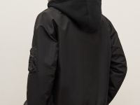 Утепленная куртка-бомбер с капюшоном