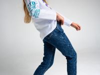 Джинсы, утепленные флисом, для девочки