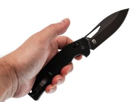 Складной нож Obertech ns-01 Drop point, сталь VG-10, рукоять G10, черный