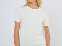 Базовый джемпер с коротким рукавом, Белый