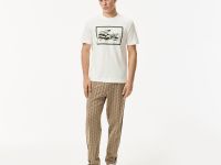 Мужская хлопковая футболка Lacoste стандартного кроя