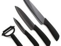 Набор ножей Xiaomi Huo Hou Nano Set 4шт керамика (HU0010) (черный)