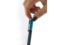 Тактическая ручка Lionsteel Nyala, корпус карбон/титан, Blue Shine