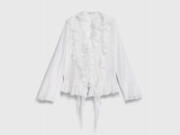 Блузка с рюшами, Белый
