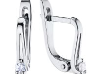 Серьги из серебра с бриллиантами э0601сг05156800