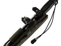 Тактический нож КАМПО-В, сталь 95Х18, рукоять термоэластопласт, титановые ножны с пилой