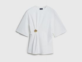 Футболка с брошью, Белый