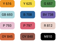 Набор перманентный маркеров с наконечником кисть Marvy 12 шт